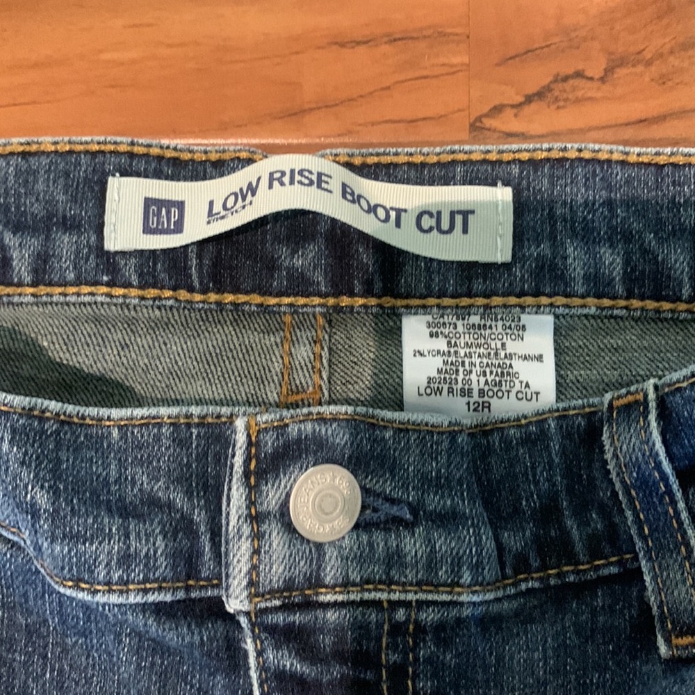 Gap Low Rise Boot Cut Jeans 12 R - Picture 2 of 9